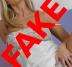 AI-generated fabricated sexualized image of Laura Harth, produced as part of a smear campaign attributed to Chinese state actors. Image marked with a diagonal red "FAKE" watermark and "© Chinese Communist Party" caption.